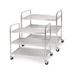 SOGA 2X 3 Tier 75x40x83.5cm Stainless Steel Kitchen Dinning Food Cart Trolley Utility Size Small, Business & Industrial>Food Service>Food Service Carts, , , , ,  - NZ DEPOT 1