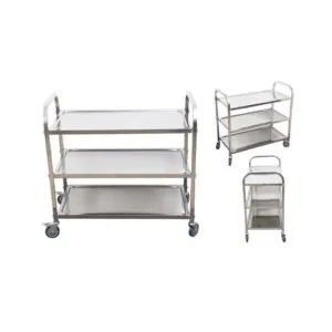 Buy SOGA 2X 3 Tier 95x50x95cm Stainless Steel Kitchen Dinning Food Cart Trolley Utility Size Large Online - Business & Industrial/Food Service/Food Service Carts - 2 - NZ Depot Free Shipping