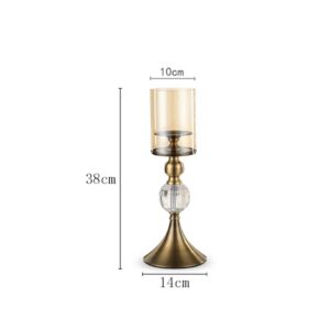 SOGA 2X 38cm Glass Candle Holder Candle Stand Glass/Metal, Home & Living, Home Decor, Candles & Holders, Candle Accessories, ,  - NZ DEPOT 2