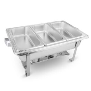 SOGA 2X 3L Triple Tray Stainless Steel Chafing Food Warmer Catering Dish, Furniture, Kitchen & Dining Room Furniture, Buffets, Sideboards & Kitchen Islands, , , smokers - NZ DEPOT 2