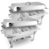 SOGA 2X 3L Triple Tray Stainless Steel Chafing Food Warmer Catering Dish, Furniture>Kitchen & Dining Room Furniture>Buffets, Sideboards & Kitchen Islands, , , , , - NZ DEPOT 1