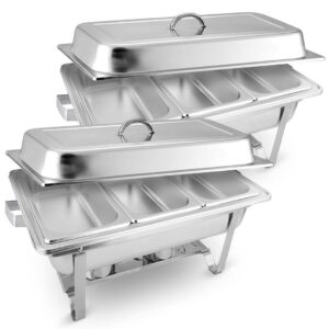 SOGA 2X 3L Triple Tray Stainless Steel Chafing Food Warmer Catering Dish, Furniture, Kitchen & Dining Room Furniture, Buffets, Sideboards & Kitchen Islands, , , smokers - NZ DEPOT 1