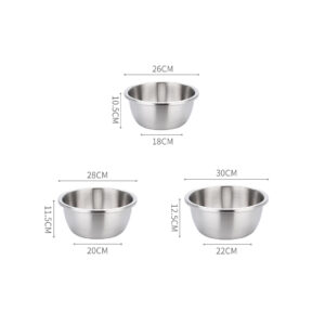 SOGA 2X 3Pcs Deepen Matte Stainless Steel Stackable Baking Washing Mixing Bowls Set Food Storage Basin, Home & Living, Kitchen & Dining, Bakeware, Mixing Bowls, ,  - NZ DEPOT 2