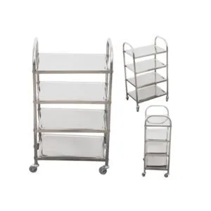 Buy SOGA 2X 4 Tier 860x540x1170 Stainless Steel Kitchen Dining Food Cart Trolley Utility Online - Business & Industrial/Food Service/Food Service Carts - 2 - NZ Depot Free Shipping
