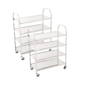 Buy SOGA 2X 4 Tier 950x500x1220 Stainless Steel Kitchen Dining Food Cart Trolley Utility Online - Business & Industrial/Food Service/Food Service Carts - 1 - NZ Depot Free Shipping