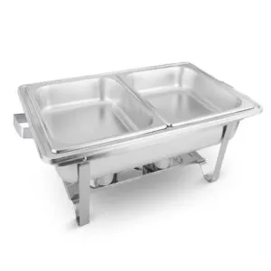 Buy SOGA 2X 4.5L Dual Tray Stainless Steel Chafing Food Warmer Catering Dish Online - Furniture/Kitchen & Dining Room Furniture/Buffets, Sideboards & Kitchen Islands - 2 - NZ Depot Free Shipping