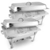 SOGA 2X 4.5L Dual Tray Stainless Steel Chafing Food Warmer Catering Dish, Furniture>Kitchen & Dining Room Furniture>Buffets, Sideboards & Kitchen Islands, , , , ,  - NZ DEPOT 1