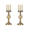 SOGA 2X 42cm Glass Candle Holder Candle Stand Glass/Metal, Home & Living, Home Decor, Candles & Holders, Candle Accessories, ,  - NZ DEPOT 1