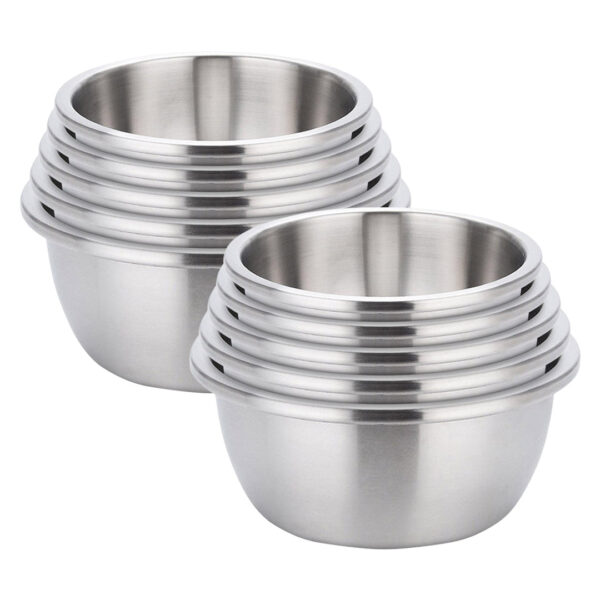 Soga 2X 5Pcs Deepen Matte Stainless Steel Stackable Baking Washing Mixing Bowls Set Food Storage Basin, Home &Amp; Living, Kitchen &Amp; Dining, Bakeware, Mixing Bowls, ,  - Nz Depot 1