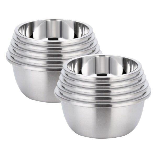 Soga 2X 5Pcs Deepen Polished Stainless Steel Stackable Baking Washing Mixing Bowls Set Food Storage Basin, Home &Amp; Living, Kitchen &Amp; Dining, Bakeware, Mixing Bowls, ,  - Nz Depot 1