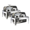 SOGA 2X 6.5L Stainless Steel Double Soup Tureen Bowl Station Roll Top Buffet Chafing Dish Catering Chafer Food Warmer Server, Business & Industrial>Food Service>Plate & Dish Warmers, , , , , - NZ DEPOT 1