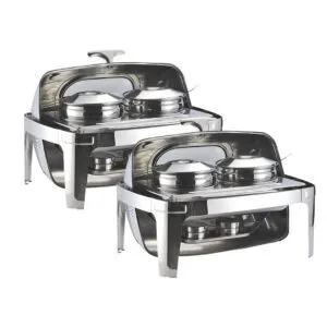 Buy SOGA 2X 6.5L Stainless Steel Double Soup Tureen Bowl Station Roll Top Buffet Chafing Dish Catering Chafer Food Warmer Server Online - Business & Industrial/Food Service/Plate & Dish Warmers - 1 - NZ Depot Free Shipping