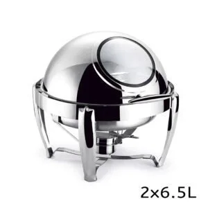 Buy SOGA 2X 6.5L Stainless Steel Round Soup Tureen Bowl Station Roll Top Buffet Chafing Dish Catering Chafer Food Warmer Server Online - Business & Industrial/Food Service/Plate & Dish Warmers - 2 - NZ Depot Free Shipping