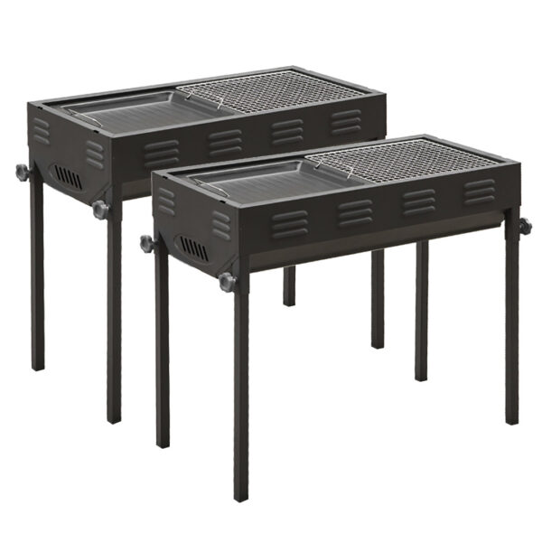 SOGA 2X 66cm Portable Folding Thick Box-Type Charcoal Grill for Outdoor BBQ Camping, Sports & Outdoors>Camping & Hiking>Gas & Fuel Appliances>Portable Stoves, , , , ,  - NZ DEPOT 1