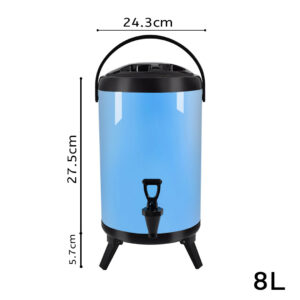 SOGA 2X 8L Stainless Steel Insulated Milk Tea Barrel Hot and Cold Beverage Dispenser Container with Faucet Blue, Home & Living, Kitchen & Dining, Barware, Spirit Dispensers, ,  - NZ DEPOT 2