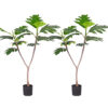 SOGA 2X 90cm Artificial Natural Green Split-Leaf Philodendron Tree Fake Tropical Indoor Plant Home Office Decor, Home & Living>Home Decor>Artificial Plants, , , , ,  - NZ DEPOT 1