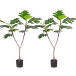 SOGA 2X 90cm Artificial Natural Green Split-Leaf Philodendron Tree Fake Tropical Indoor Plant Home Office Decor, Home & Living>Home Decor>Artificial Plants, , , , ,  - NZ DEPOT 1