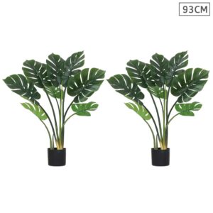 SOGA 2X 93cm Artificial Indoor Potted Turtle Back Fake Decoration Tree Flower Pot Plant, Home & Living, Home Decor, Artificial Plants, , ,  - NZ DEPOT 1