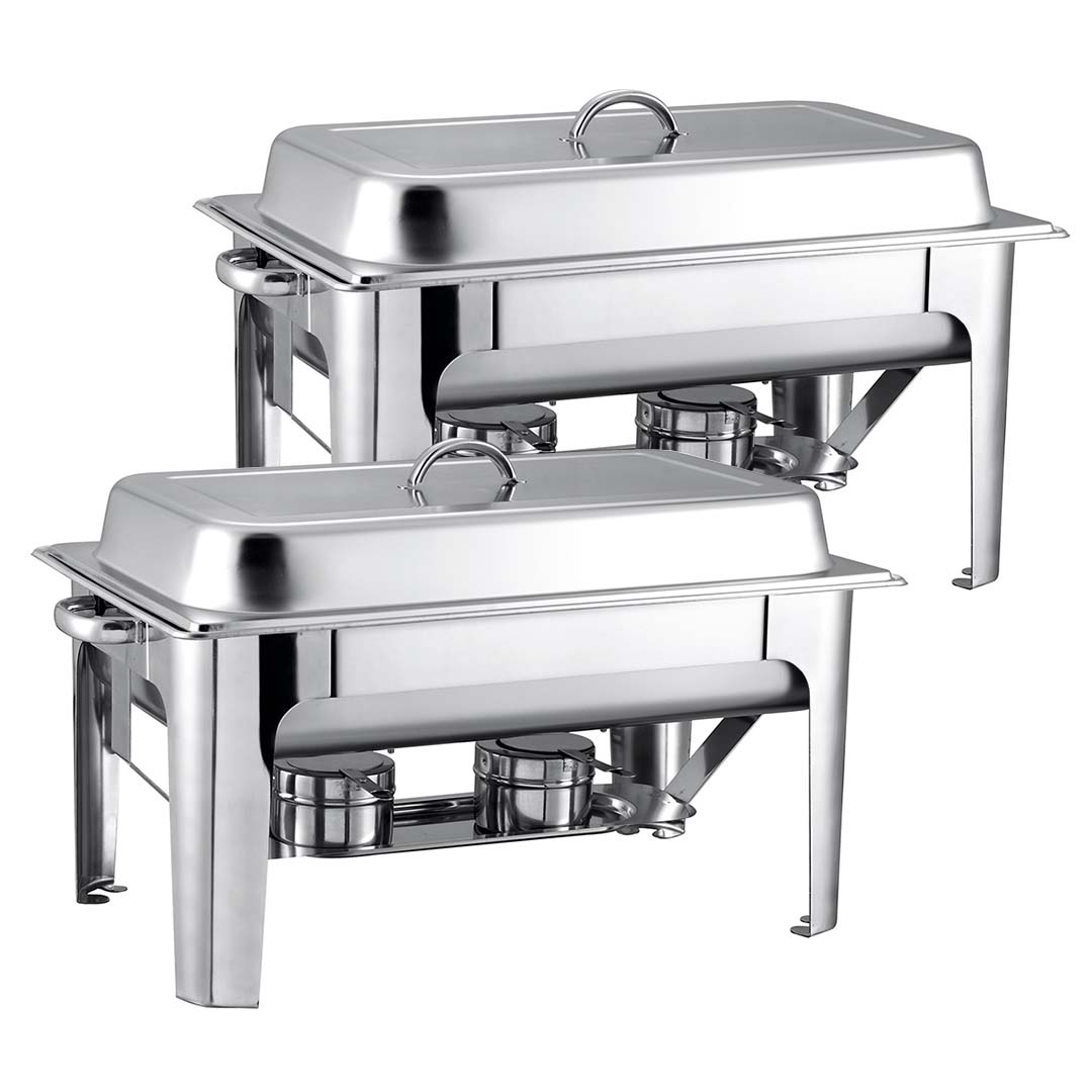 SOGA 2X 9L Stainless Steel Chafing Catering Dish Food Warmer - - ChafingDish56061X2 1 Buy SOGA 2X 9L Stainless Steel Chafing Catering Dish Food Warmer Online - Furniture/Kitchen & Dining Room Furniture/Buffets, Sideboards & Kitchen Islands - 1 - NZ Depot Free Shipping