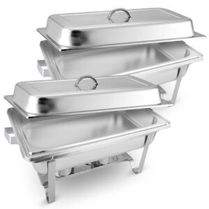 SOGA 2X 9L Stainless Steel Chafing Food Warmer Catering Dish Full Size NZ DEPOT - NZ DEPOT