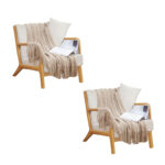 SOGA 2X Beige Diamond Pattern Knitted Throw Blanket Warm Cozy Woven Cover Couch Bed Sofa Home Decor with Tassels, Home>Bed Linen>Throws And Blankets>Blankets, , , , ,  - NZ DEPOT 1