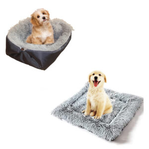 SOGA 2X Black Dual-purpose Cushion Nest Cat Dog Bed Warm Plush Kennel Mat Pet Home Travel Essentials, Pet Supplies, Dogs, Carriers & Travel Products, , ,  - NZ DEPOT 2