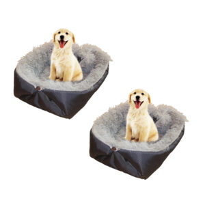 SOGA 2X Black Dual-purpose Cushion Nest Cat Dog Bed Warm Plush Kennel Mat Pet Home Travel Essentials, Pet Supplies, Dogs, Carriers & Travel Products, , ,  - NZ DEPOT 1