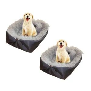 Buy SOGA 2X Black Dual-purpose Cushion Nest Cat Dog Bed Warm Plush Kennel Mat Pet Home Travel Essentials Online - Pet Supplies/Dogs/Carriers & Travel Products - 1 - NZ Depot Free Shipping