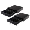 SOGA 2X Black Heavy Duty Cash Drawer Electronic 4 Bills 8 Coins Cheque Slot Tray Pos 410, Business & Industrial>Retail>Money Handling>Cash Register & POS Terminal Accessories>Cash Drawers & Trays, , , , ,  - NZ DEPOT 1