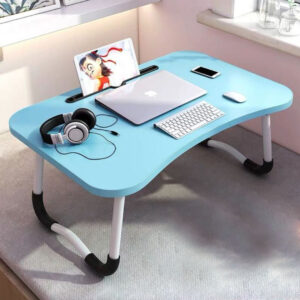 SOGA 2X Blue Portable Bed Table Adjustable Foldable Bed Sofa Study Table Laptop Mini Desk with Notebook Stand Card Slot Holder Home Decor, Desks & Computer Tables, , , , ,  - NZ DEPOT 2