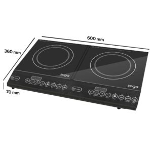 SOGA 2X Cooktop Portable Induction LED Electric Double Duo Hot Plate Burners Cooktop Stove, electronics & appliances, appliances, large appliances, cooktops, induction cooktops,  - NZ DEPOT 2