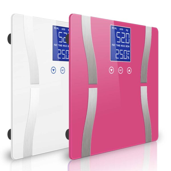 Soga 2X Digital Body Fat Scale Bathroom Scales Weight Gym Glass Water Lcd Pink/White, Home &Amp; Living, Bathroom, Bathroom Accessories, Bathroom Scales, ,  - Nz Depot 1