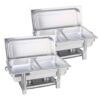 SOGA 2X Double Tray Stainless Steel Chafing Catering Dish Food Warmer, Furniture>Kitchen & Dining Room Furniture>Buffets, Sideboards & Kitchen Islands, , , , ,  - NZ DEPOT 1