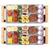 SOGA 2X Electric Ceramic BBQ Grill Non-stick Surface Hot Plate for Indoor & Outdoor Stone, electronics & appliances > appliances > small kitchen appliances > benchtop cooking > sandwich presses & grills, , , , , - NZ DEPOT 1