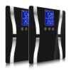 SOGA 2X Glass LCD Digital Body Fat Scale Bathroom Electronic Gym Water Weighing Scales Black, home & living, bathroom, bathroom accessories, bathroom scales, ,  - NZ DEPOT 1