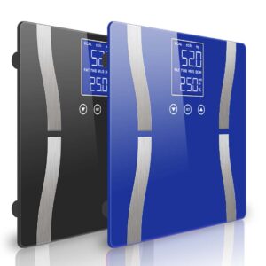 SOGA 2X Glass LCD Digital Body Fat Scale Bathroom Electronic Gym Water Weighing Scales Black/Blue, home & living, bathroom, bathroom accessories, bathroom scales, ,  - NZ DEPOT 1