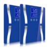 SOGA 2X Glass LCD Digital Body Fat Scale Bathroom Electronic Gym Water Weighing Scales Blue, home & living > bathroom > bathroom accessories > bathroom scales, , , , ,  - NZ DEPOT 1