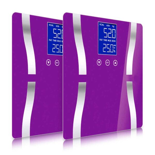 SOGA 2X Glass LCD Digital Body Fat Scale Bathroom Electronic Gym Water Weighing Scales Purple, home & living, bathroom, bathroom accessories, bathroom scales, ,  - NZ DEPOT 1