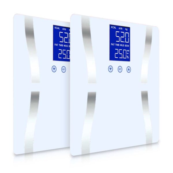 Soga 2X Glass Lcd Digital Body Fat Scale Bathroom Electronic Gym Water Weighing Scales White, Home &Amp; Living, Bathroom, Bathroom Accessories, Bathroom Scales, ,  - Nz Depot 1