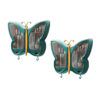 SOGA 2X Green Butterfly Shape Wall-Mounted Makeup Organiser Dustproof Waterproof Bathroom Storage Box Home Decor, Home>Bathroom>Bathroom Accessories>Bathroom Storage, , , , ,  - NZ DEPOT 1