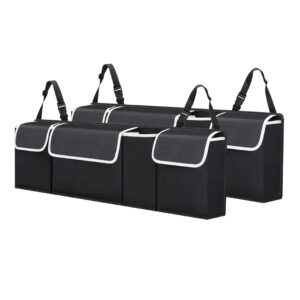 SOGA 2X Oxford Cloth Car Storage Trunk Organiser Backseat Multi Purpose Interior Accessories Black NZ DEPOT - NZ DEPOT