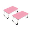SOGA 2X Pink Portable Bed Table Adjustable Foldable Bed Sofa Study Table Laptop Mini Desk Breakfast Tray Home Decor, Desks & Computer Tables, , , , , - NZ DEPOT 1