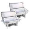 SOGA 2X Single Tray Stainless Steel Chafing Catering Dish Food Warmer, Furniture>Kitchen & Dining Room Furniture>Buffets, Sideboards & Kitchen Islands, , , , ,  - NZ DEPOT 1