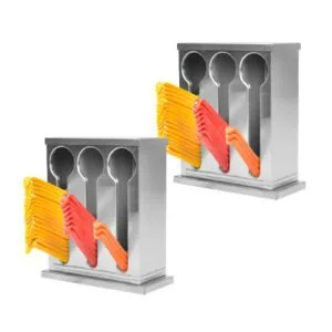 Buy SOGA 2X Stainless Steel Buffet Restaurant Spoon Utensil Holder Storage Rack 3 Holes Online - Home & Living/Kitchen & Dining/Tableware/Cutlery - 1 - NZ Depot Free Shipping
