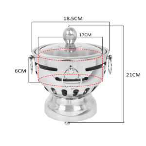 SOGA 2X Stainless Steel Mini Asian Buffet Hot Pot Single Person Shabu Alcohol Stove Burner with Glass Lid, Business & Industrial, Food Service, Plate & Dish Warmers, , ,  - NZ DEPOT 2