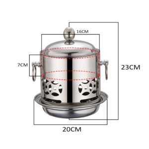 SOGA 2X Stainless Steel Mini Asian Buffet Hot Pot Single Person Shabu Alcohol Stove Burner with Lid, Business & Industrial, Food Service, Plate & Dish Warmers, , ,  - NZ DEPOT 2