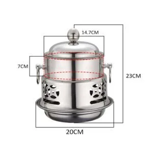 Buy SOGA 2X Stainless Steel Mini Asian Buffet Hot Pot Single Person Shabu Alcohol Stove Burner with Lid Online - Business & Industrial/Food Service/Plate & Dish Warmers - 2 - NZ Depot Free Shipping