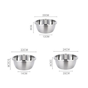 SOGA 2X Stainless Steel Nesting Basin Colander Perforated Kitchen Sink Washing Bowl Metal Basket Strainer Set of 3, Home & Living, Kitchen & Dining, Bakeware, Mixing Bowls, ,  - NZ DEPOT 2