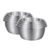 SOGA 2X Stainless Steel Nesting Basin Colander Perforated Kitchen Sink Washing Bowl Metal Basket Strainer Set of 4, Home & Living>Kitchen & Dining>Bakeware>Mixing Bowls, , , , ,  - NZ DEPOT 1
