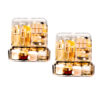 SOGA 2X Transparent Cosmetic Storage Box Clear Makeup Skincare Holder with Lid Drawers Waterproof  Dustproof Organiser, Home>Bathroom>Bathroom Accessories>Bathroom Storage, , , , ,  - NZ DEPOT 1